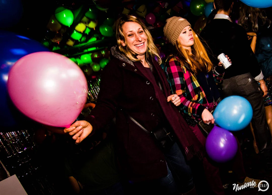 Nonsense: Balloons! November 2018 at The Basement, Thousands of balloons everywhere! Balloon Twisters! Balloon Walls! Kimber was the DJ!