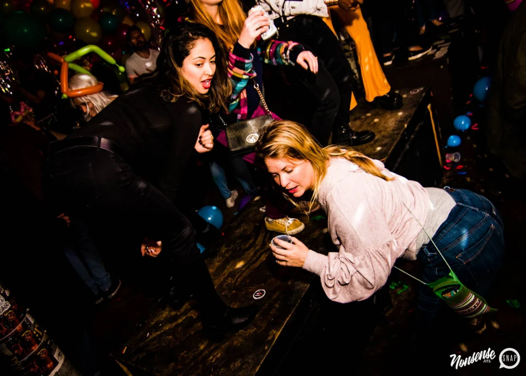 Nonsense: Balloons! November 2018 at The Basement, Thousands of balloons everywhere! Balloon Twisters! Balloon Walls! Kimber was the DJ!