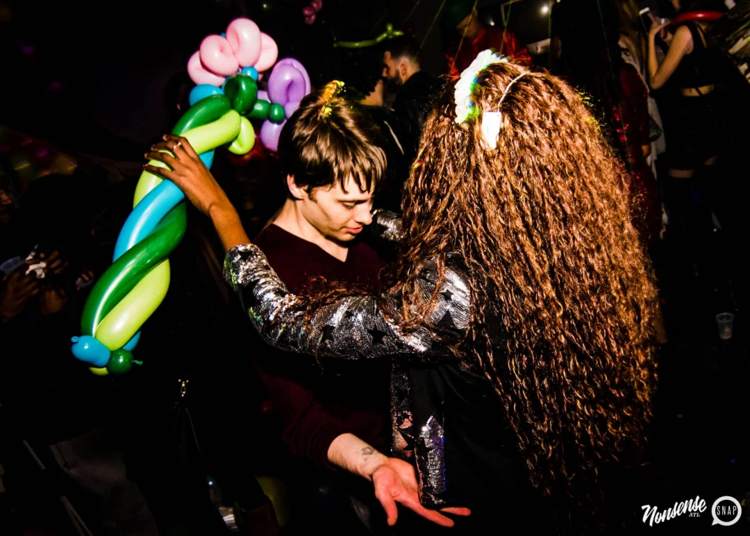 Nonsense: Balloons! November 2018 at The Basement, Thousands of balloons everywhere! Balloon Twisters! Balloon Walls! Kimber was the DJ!
