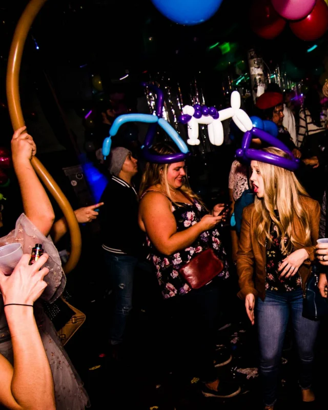 Nonsense: Balloons! November 2018 at The Basement, Thousands of balloons everywhere! Balloon Twisters! Balloon Walls! Kimber was the DJ!