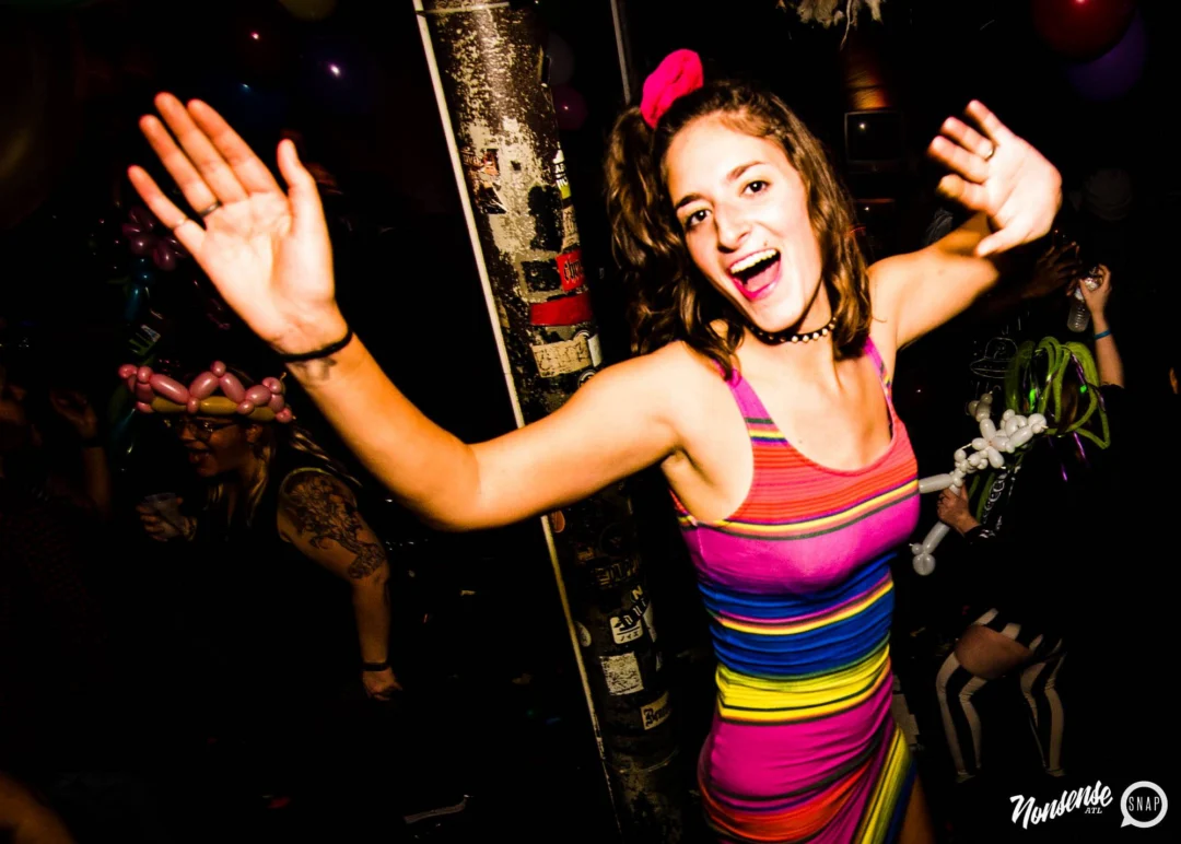 Nonsense: Balloons! November 2018 at The Basement, Thousands of balloons everywhere! Balloon Twisters! Balloon Walls! Kimber was the DJ!
