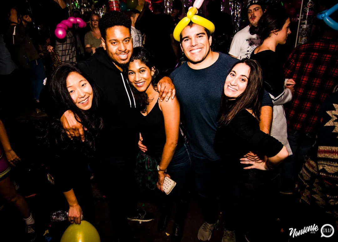 Nonsense: Balloons! November 2018 at The Basement, Thousands of balloons everywhere! Balloon Twisters! Balloon Walls! Kimber was the DJ!
