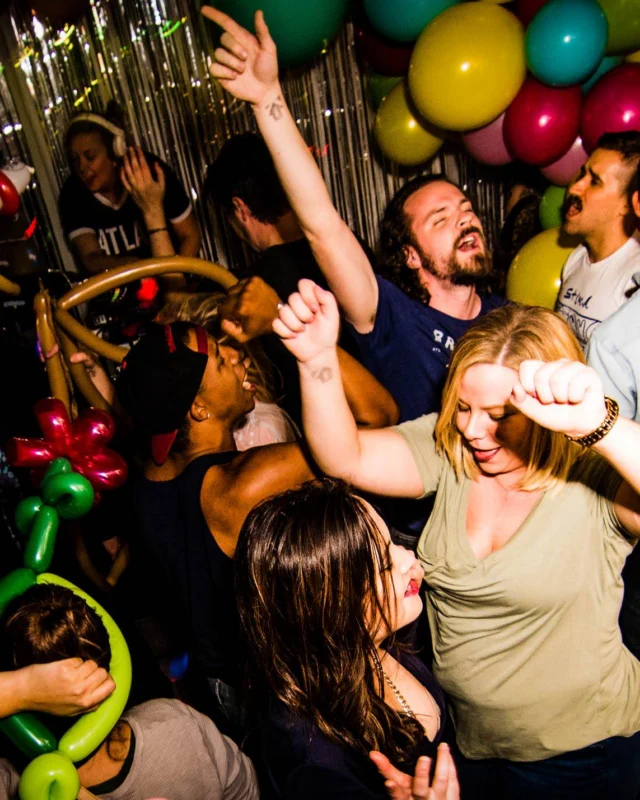 Nonsense: Balloons! November 2018 at The Basement, Thousands of balloons everywhere! Balloon Twisters! Balloon Walls! Kimber was the DJ!
