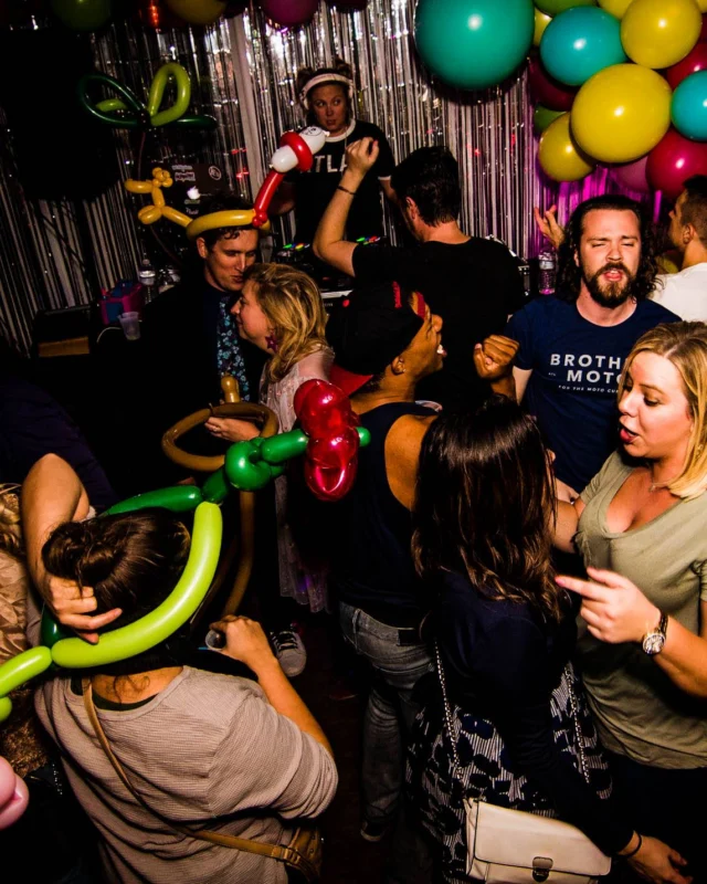 Nonsense: Balloons! November 2018 at The Basement, Thousands of balloons everywhere! Balloon Twisters! Balloon Walls! Kimber was the DJ!