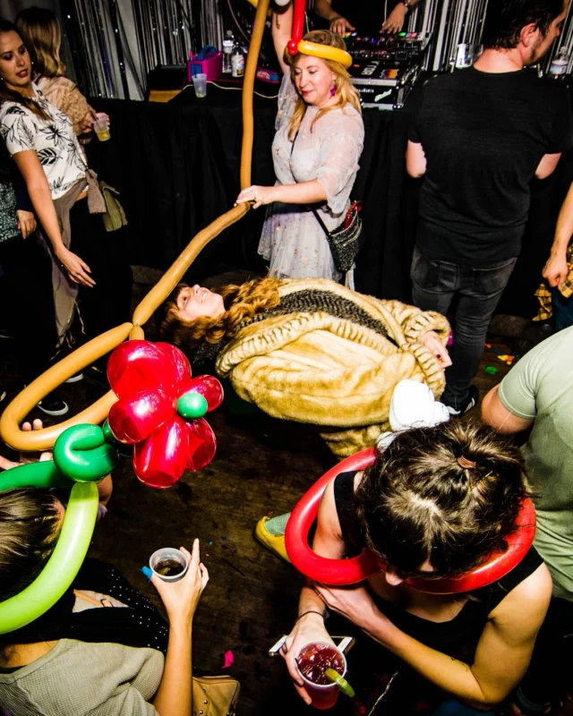 Nonsense: Balloons! November 2018 at The Basement, Thousands of balloons everywhere! Balloon Twisters! Balloon Walls! Kimber was the DJ!