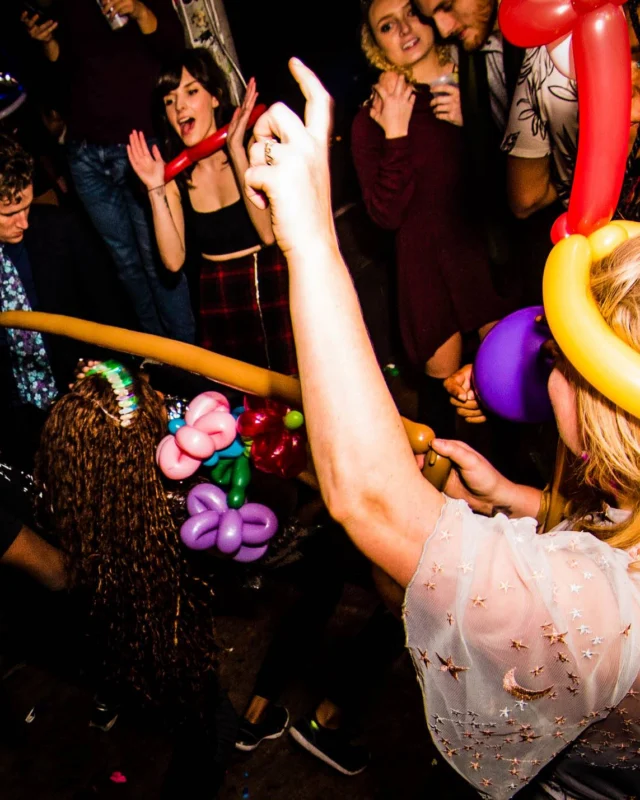 Nonsense: Balloons! November 2018 at The Basement, Thousands of balloons everywhere! Balloon Twisters! Balloon Walls! Kimber was the DJ!