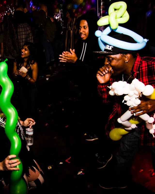 Nonsense: Balloons! November 2018 at The Basement, Thousands of balloons everywhere! Balloon Twisters! Balloon Walls! Kimber was the DJ!