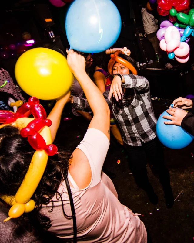 Nonsense: Balloons! November 2018 at The Basement, Thousands of balloons everywhere! Balloon Twisters! Balloon Walls! Kimber was the DJ!