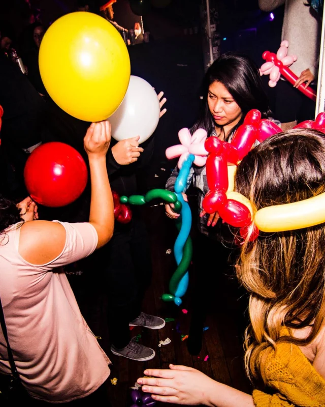 Nonsense: Balloons! November 2018 at The Basement, Thousands of balloons everywhere! Balloon Twisters! Balloon Walls! Kimber was the DJ!