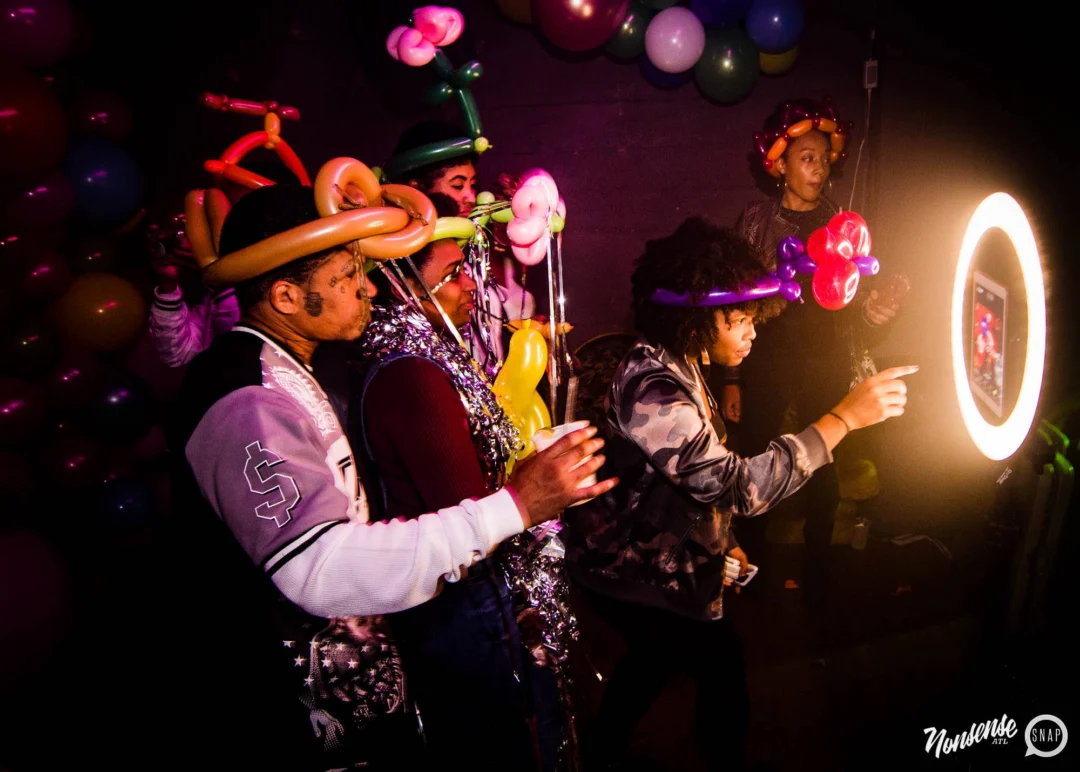 Nonsense: Balloons! November 2018 at The Basement, Thousands of balloons everywhere! Balloon Twisters! Balloon Walls! Kimber was the DJ!