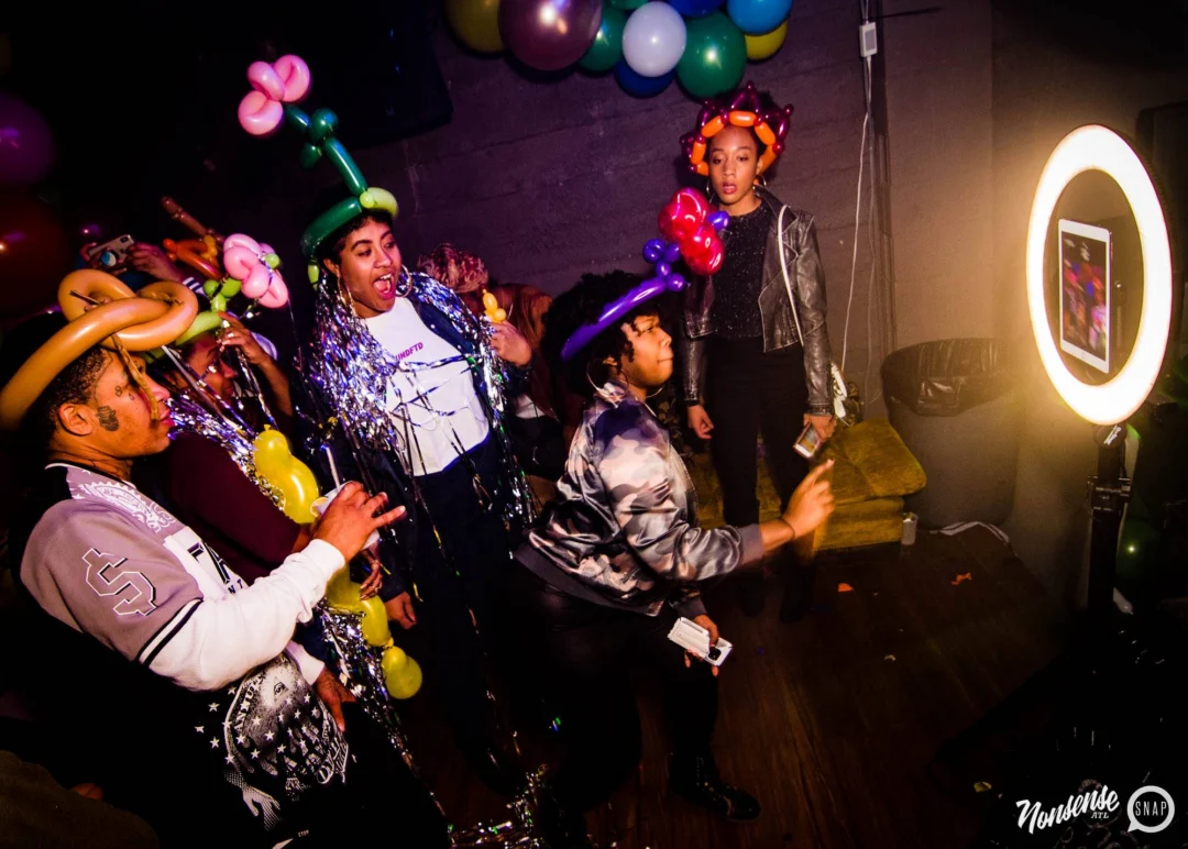 Nonsense: Balloons! November 2018 at The Basement, Thousands of balloons everywhere! Balloon Twisters! Balloon Walls! Kimber was the DJ!