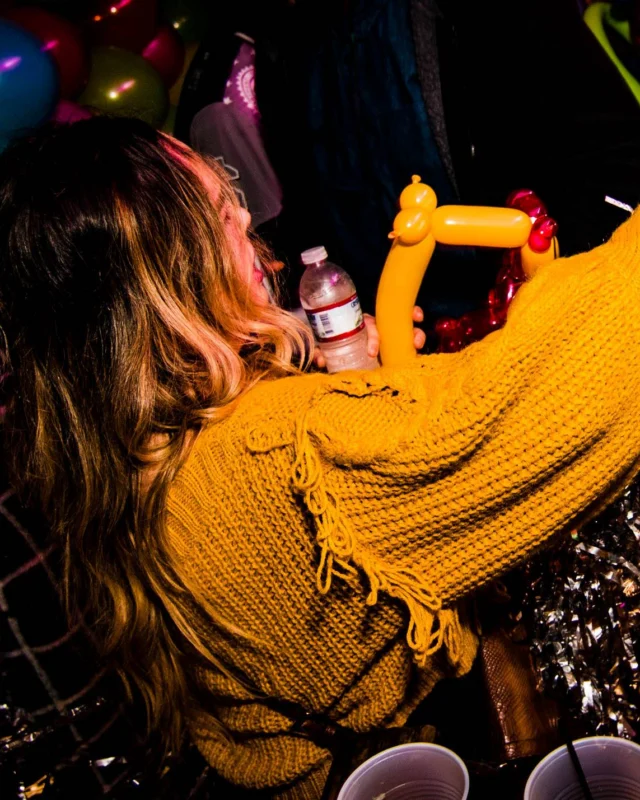Nonsense: Balloons! November 2018 at The Basement, Thousands of balloons everywhere! Balloon Twisters! Balloon Walls! Kimber was the DJ!