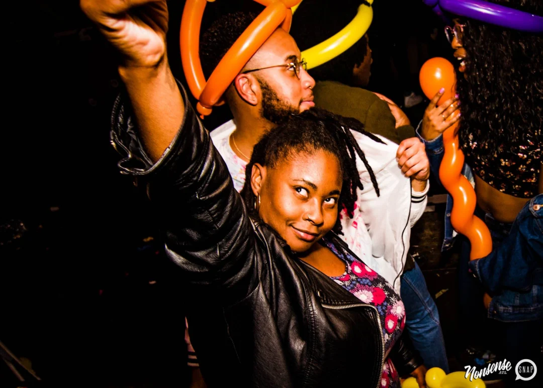 Nonsense: Balloons! November 2018 at The Basement, Thousands of balloons everywhere! Balloon Twisters! Balloon Walls! Kimber was the DJ!