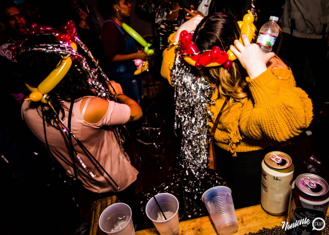 Nonsense: Balloons! November 2018 at The Basement, Thousands of balloons everywhere! Balloon Twisters! Balloon Walls! Kimber was the DJ!