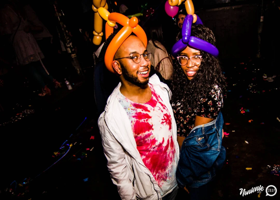 Nonsense: Balloons! November 2018 at The Basement, Thousands of balloons everywhere! Balloon Twisters! Balloon Walls! Kimber was the DJ!