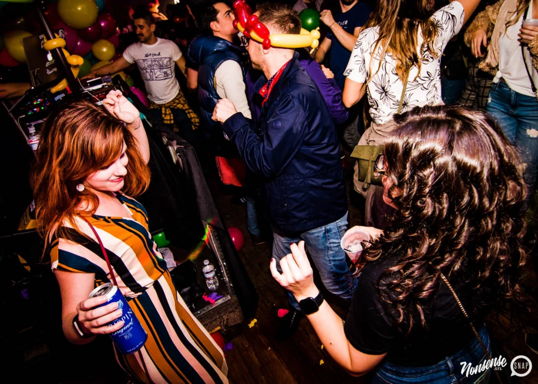 Nonsense: Balloons! November 2018 at The Basement, Thousands of balloons everywhere! Balloon Twisters! Balloon Walls! Kimber was the DJ!
