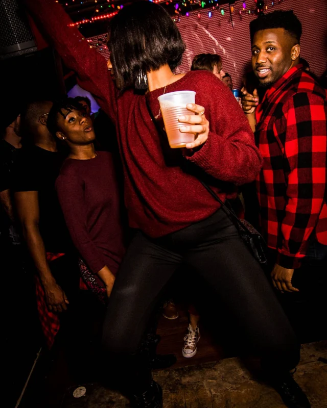 Nonsense: 2018 Holiday Dance Party Spectacular! Friday, December 21, 2018 at The Basement, East Atlanta. Santa! Krampus! Elves! Kimber! Fuller! Edgewood Nasty! Friends! ALL THE LIGHTS! This is Nonsense. Photo by Stephanie Heath/Oh Snap.
