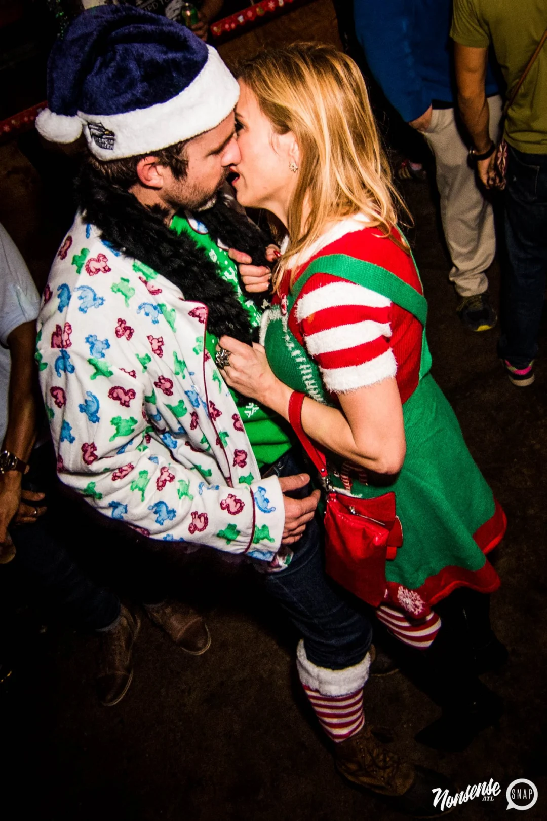 Nonsense: 2018 Holiday Dance Party Spectacular! Friday, December 21, 2018 at The Basement, East Atlanta. Santa! Krampus! Elves! Kimber! Fuller! Edgewood Nasty! Friends! ALL THE LIGHTS! This is Nonsense. Photo by Stephanie Heath/Oh Snap.