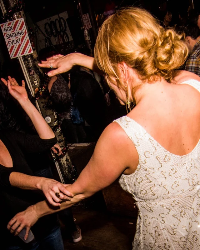 Nonsense: 2018 Holiday Dance Party Spectacular! Friday, December 21, 2018 at The Basement, East Atlanta. Santa! Krampus! Elves! Kimber! Fuller! Edgewood Nasty! Friends! ALL THE LIGHTS! This is Nonsense. Photo by Stephanie Heath/Oh Snap.