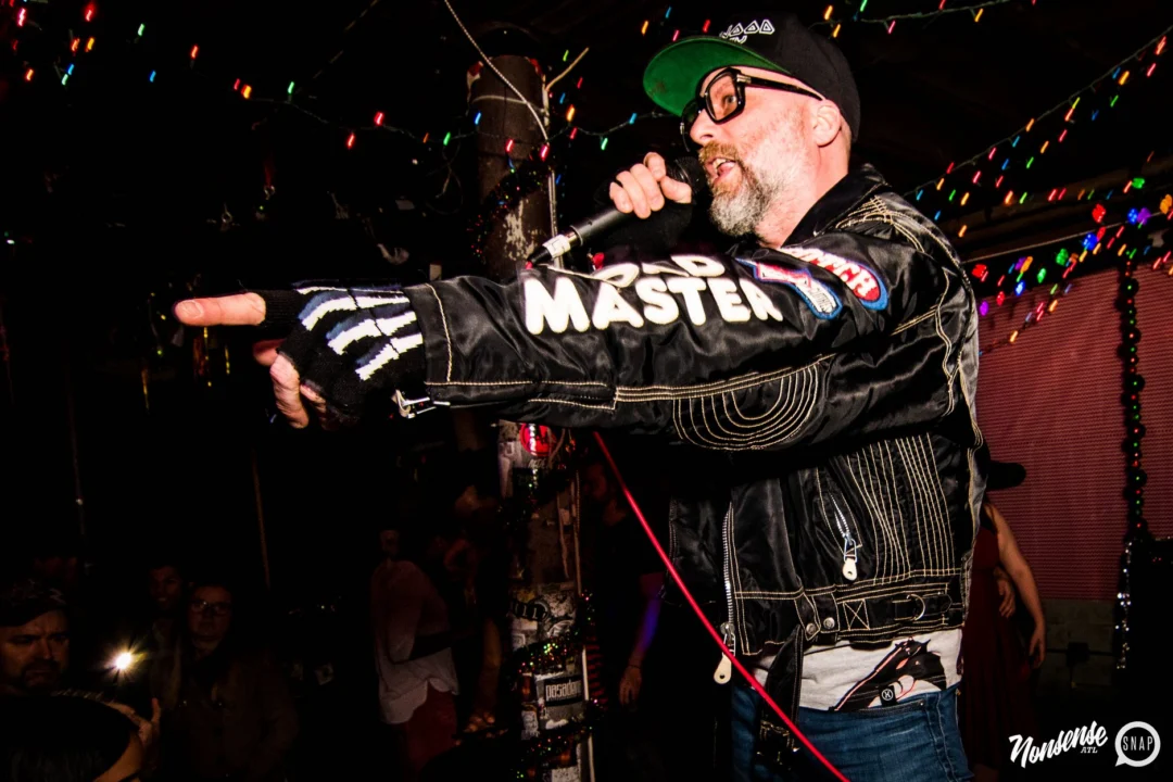 Nonsense: 2018 Holiday Dance Party Spectacular! Friday, December 21, 2018 at The Basement, East Atlanta. Santa! Krampus! Elves! Kimber! Fuller! Edgewood Nasty! Friends! ALL THE LIGHTS! This is Nonsense. Photo by Stephanie Heath/Oh Snap.