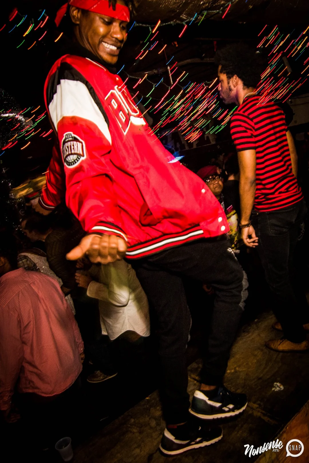 Nonsense: 2018 Holiday Dance Party Spectacular! Friday, December 21, 2018 at The Basement, East Atlanta. Santa! Krampus! Elves! Kimber! Fuller! Edgewood Nasty! Friends! ALL THE LIGHTS! This is Nonsense. Photo by Stephanie Heath/Oh Snap.