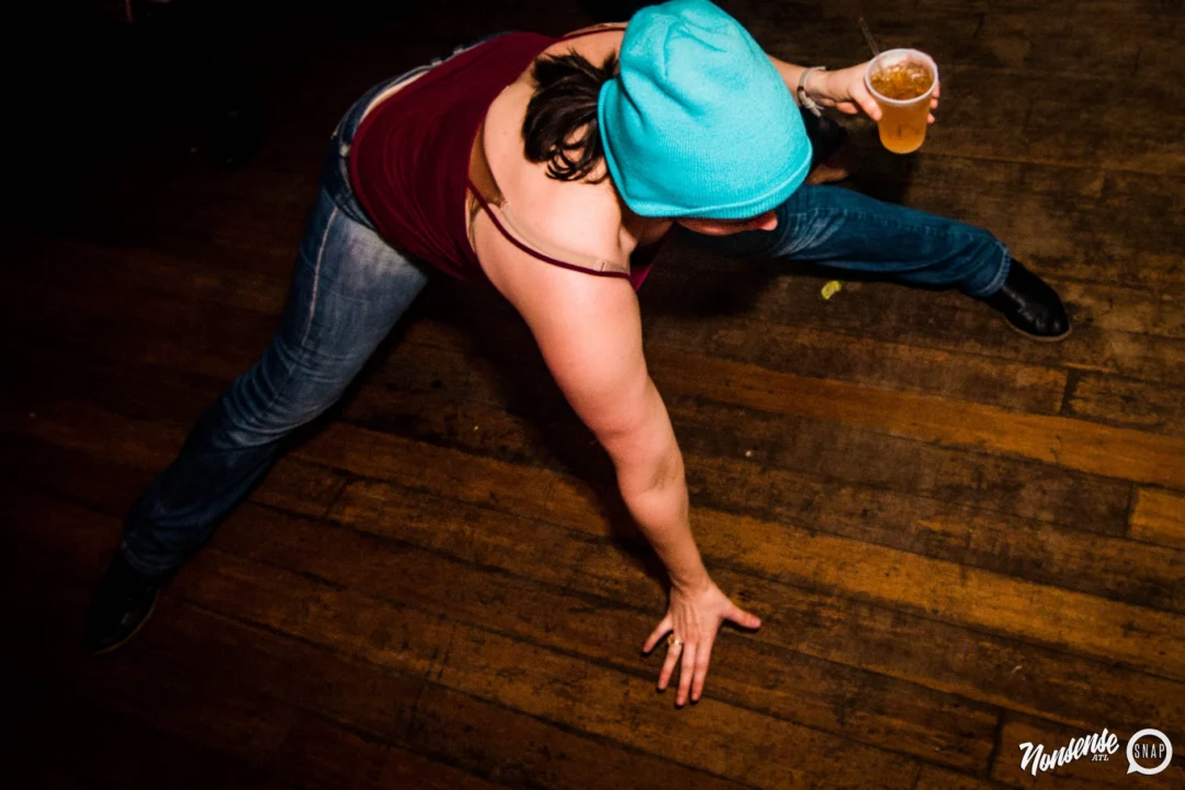 Nonsense: 2018 Holiday Dance Party Spectacular! Friday, December 21, 2018 at The Basement, East Atlanta. Santa! Krampus! Elves! Kimber! Fuller! Edgewood Nasty! Friends! ALL THE LIGHTS! This is Nonsense. Photo by Stephanie Heath/Oh Snap.