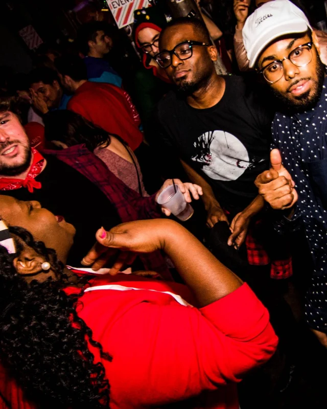 Nonsense: 2018 Holiday Dance Party Spectacular! Friday, December 21, 2018 at The Basement, East Atlanta. Santa! Krampus! Elves! Kimber! Fuller! Edgewood Nasty! Friends! ALL THE LIGHTS! This is Nonsense. Photo by Stephanie Heath/Oh Snap.