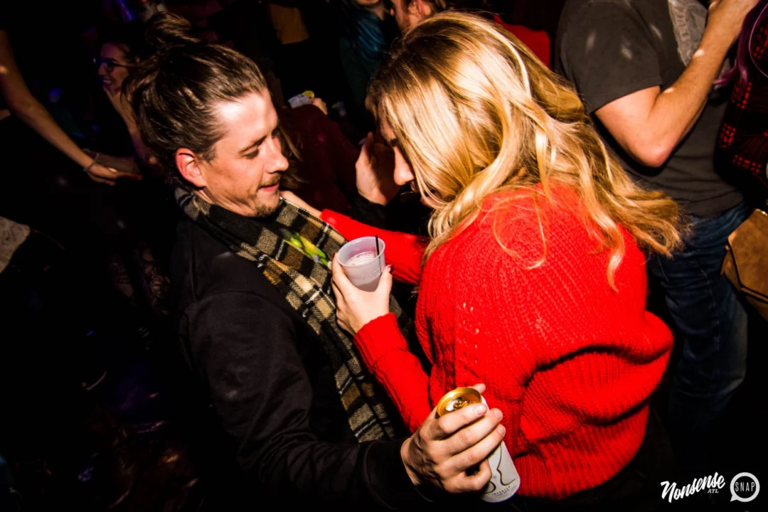 Nonsense: 2018 Holiday Dance Party Spectacular! Friday, December 21, 2018 at The Basement, East Atlanta. Santa! Krampus! Elves! Kimber! Fuller! Edgewood Nasty! Friends! ALL THE LIGHTS! This is Nonsense. Photo by Stephanie Heath/Oh Snap.