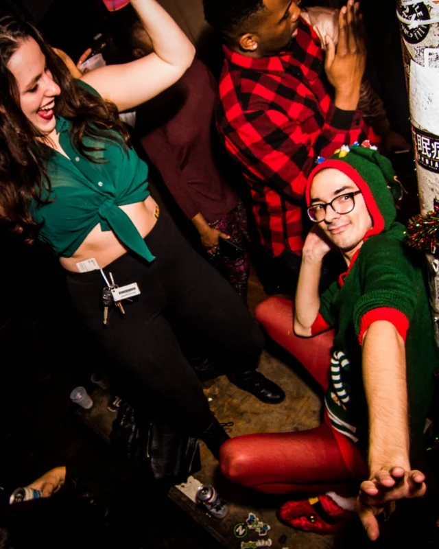 Nonsense: 2018 Holiday Dance Party Spectacular! Friday, December 21, 2018 at The Basement, East Atlanta. Santa! Krampus! Elves! Kimber! Fuller! Edgewood Nasty! Friends! ALL THE LIGHTS! This is Nonsense. Photo by Stephanie Heath/Oh Snap.