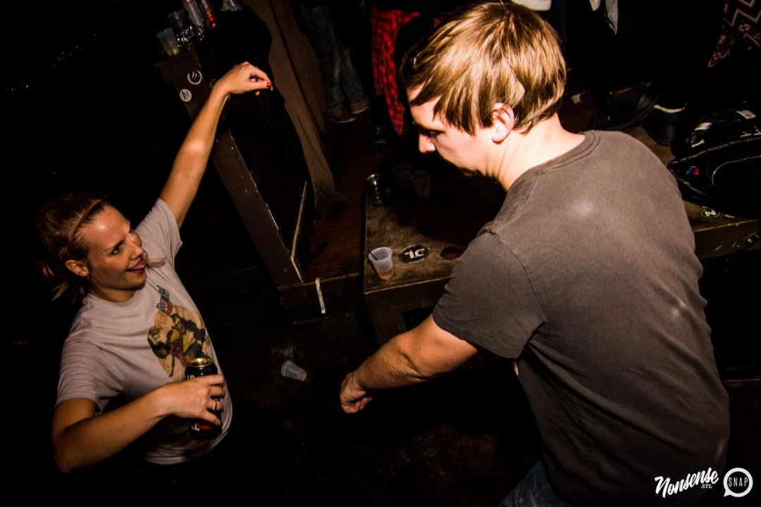 Nonsense: 2018 Holiday Dance Party Spectacular! Friday, December 21, 2018 at The Basement, East Atlanta. Santa! Krampus! Elves! Kimber! Fuller! Edgewood Nasty! Friends! ALL THE LIGHTS! This is Nonsense. Photo by Stephanie Heath/Oh Snap.