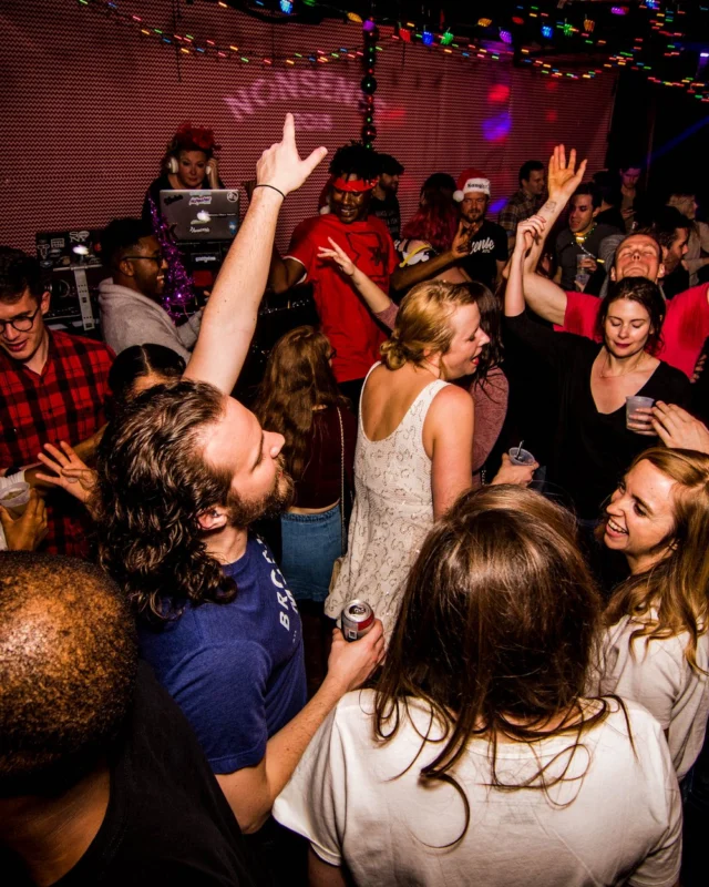 Nonsense: 2018 Holiday Dance Party Spectacular! Friday, December 21, 2018 at The Basement, East Atlanta. Santa! Krampus! Elves! Kimber! Fuller! Edgewood Nasty! Friends! ALL THE LIGHTS! This is Nonsense. Photo by Stephanie Heath/Oh Snap.