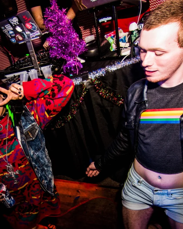 Nonsense: 2018 Holiday Dance Party Spectacular! Friday, December 21, 2018 at The Basement, East Atlanta. Santa! Krampus! Elves! Kimber! Fuller! Edgewood Nasty! Friends! ALL THE LIGHTS! This is Nonsense. Photo by Stephanie Heath/Oh Snap.