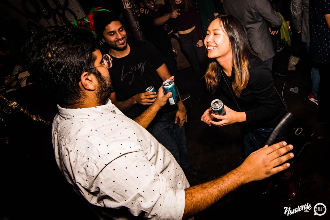 Nonsense: 2018 Holiday Dance Party Spectacular! Friday, December 21, 2018 at The Basement, East Atlanta. Santa! Krampus! Elves! Kimber! Fuller! Edgewood Nasty! Friends! ALL THE LIGHTS! This is Nonsense. Photo by Stephanie Heath/Oh Snap.
