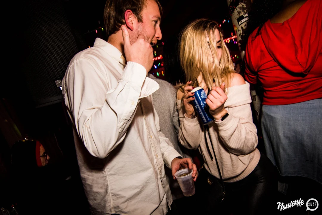 Nonsense: 2018 Holiday Dance Party Spectacular! Friday, December 21, 2018 at The Basement, East Atlanta. Santa! Krampus! Elves! Kimber! Fuller! Edgewood Nasty! Friends! ALL THE LIGHTS! This is Nonsense. Photo by Stephanie Heath/Oh Snap.