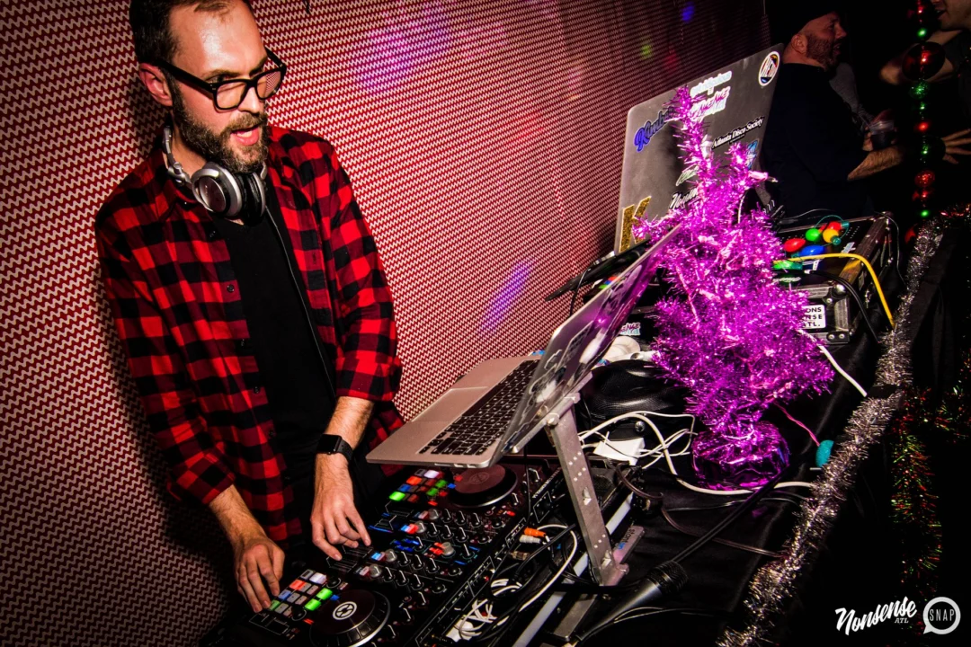 Nonsense: 2018 Holiday Dance Party Spectacular! Friday, December 21, 2018 at The Basement, East Atlanta. Santa! Krampus! Elves! Kimber! Fuller! Edgewood Nasty! Friends! ALL THE LIGHTS! This is Nonsense. Photo by Stephanie Heath/Oh Snap.
