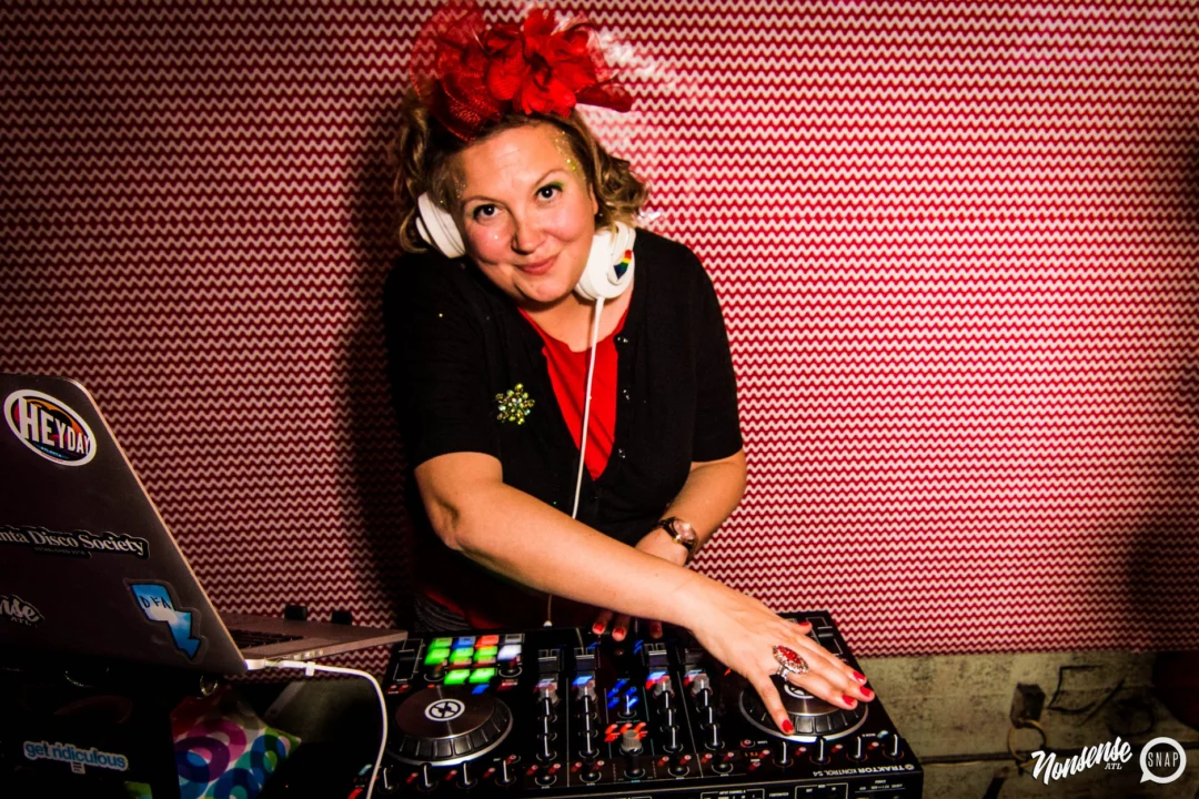 Nonsense: 2018 Holiday Dance Party Spectacular! Friday, December 21, 2018 at The Basement, East Atlanta. Santa! Krampus! Elves! Kimber! Fuller! Edgewood Nasty! Friends! ALL THE LIGHTS! This is Nonsense. Photo by Stephanie Heath/Oh Snap.