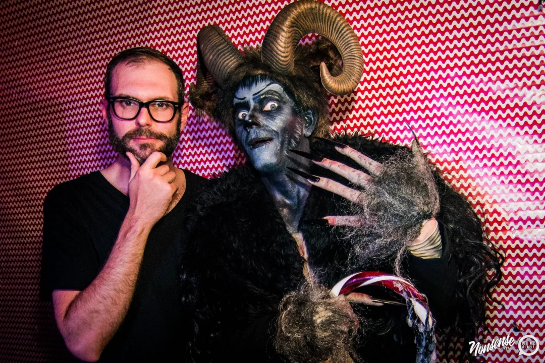 Nonsense: 2018 Holiday Dance Party Spectacular! Friday, December 21, 2018 at The Basement, East Atlanta. Santa! Krampus! Elves! Kimber! Fuller! Edgewood Nasty! Friends! ALL THE LIGHTS! This is Nonsense. Photo by Stephanie Heath/Oh Snap.