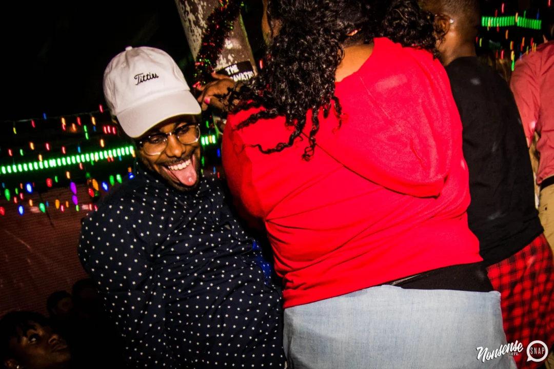 Nonsense: 2018 Holiday Dance Party Spectacular! Friday, December 21, 2018 at The Basement, East Atlanta. Santa! Krampus! Elves! Kimber! Fuller! Edgewood Nasty! Friends! ALL THE LIGHTS! This is Nonsense. Photo by Stephanie Heath/Oh Snap.
