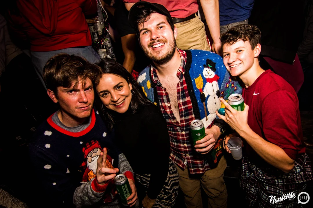 Nonsense: 2018 Holiday Dance Party Spectacular! Friday, December 21, 2018 at The Basement, East Atlanta. Santa! Krampus! Elves! Kimber! Fuller! Edgewood Nasty! Friends! ALL THE LIGHTS! This is Nonsense. Photo by Stephanie Heath/Oh Snap.