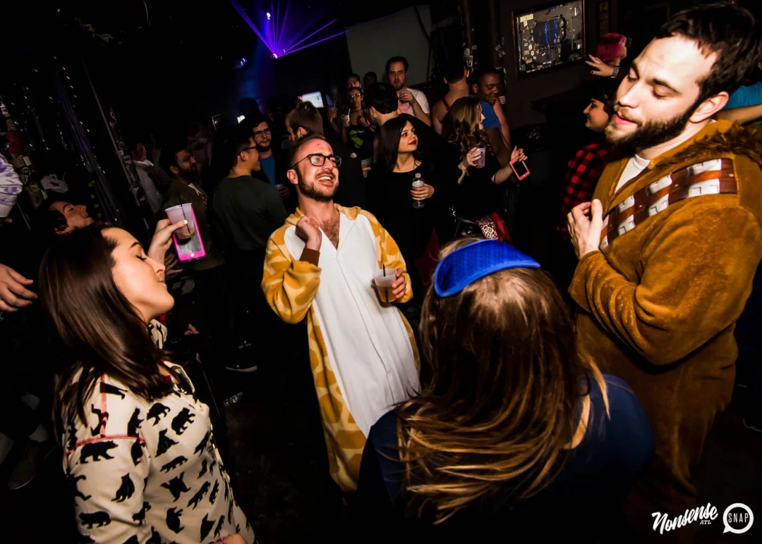 Nonsense: Slumber Party - January 18, 2019 at The Basement, East Atlanta. Nonsense will give you a new experience and reason to leave the couch on the 3rd Friday of every month! Kimber is the DJ. Photos by OhSnap.