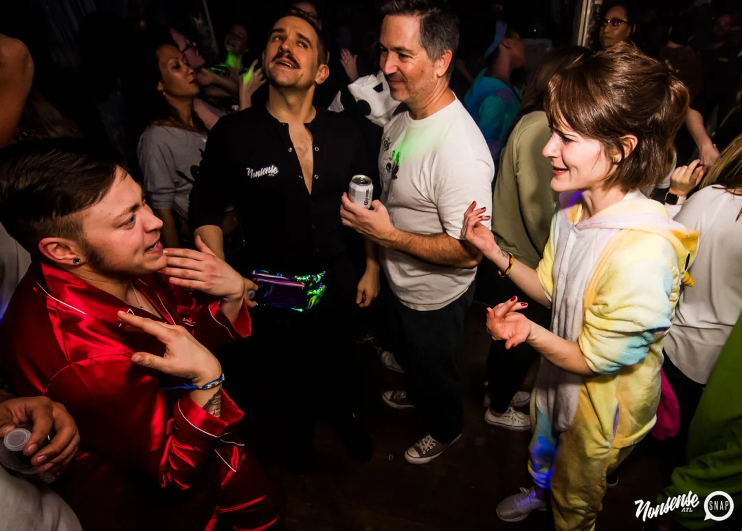 Nonsense: Slumber Party - January 18, 2019 at The Basement, East Atlanta. Nonsense will give you a new experience and reason to leave the couch on the 3rd Friday of every month! Kimber is the DJ. Photos by OhSnap.