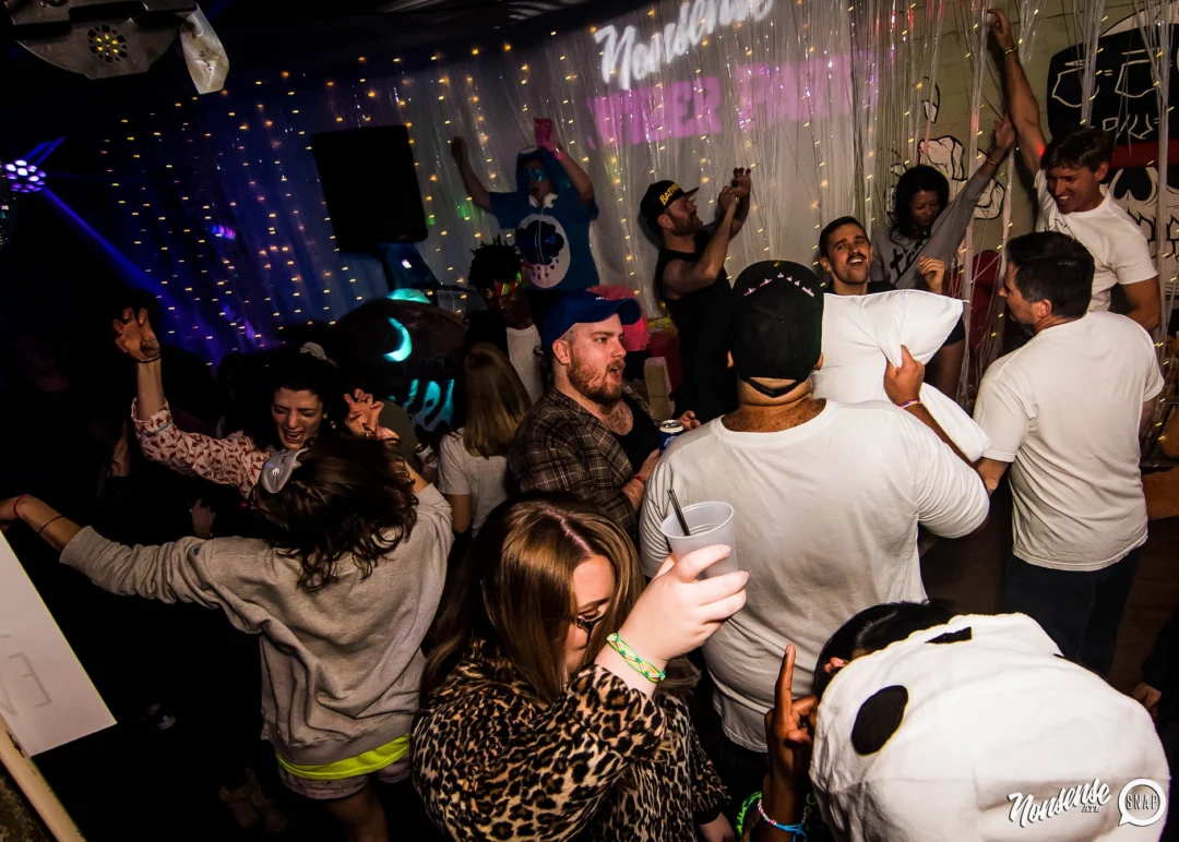 Nonsense: Slumber Party - January 18, 2019 at The Basement, East Atlanta. Nonsense will give you a new experience and reason to leave the couch on the 3rd Friday of every month! Kimber is the DJ. Photos by OhSnap.