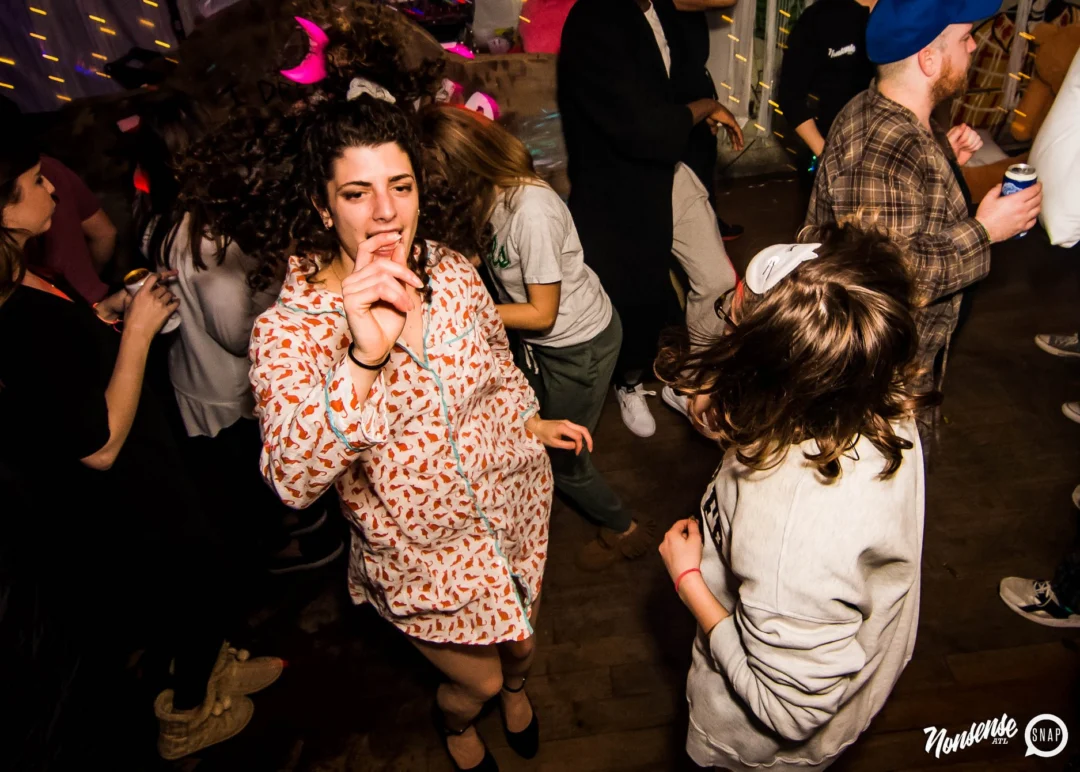 Nonsense: Slumber Party - January 18, 2019 at The Basement, East Atlanta. Nonsense will give you a new experience and reason to leave the couch on the 3rd Friday of every month! Kimber is the DJ. Photos by OhSnap.