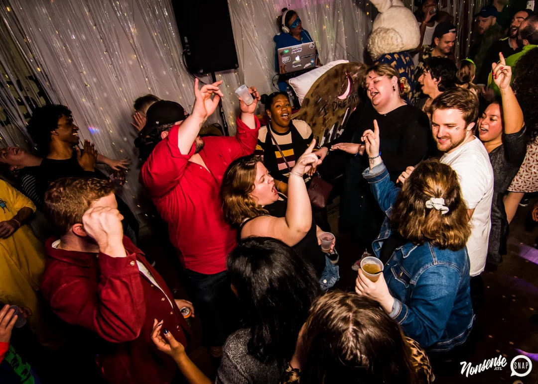 Nonsense: Slumber Party - January 18, 2019 at The Basement, East Atlanta. Nonsense will give you a new experience and reason to leave the couch on the 3rd Friday of every month! Kimber is the DJ. Photos by OhSnap.