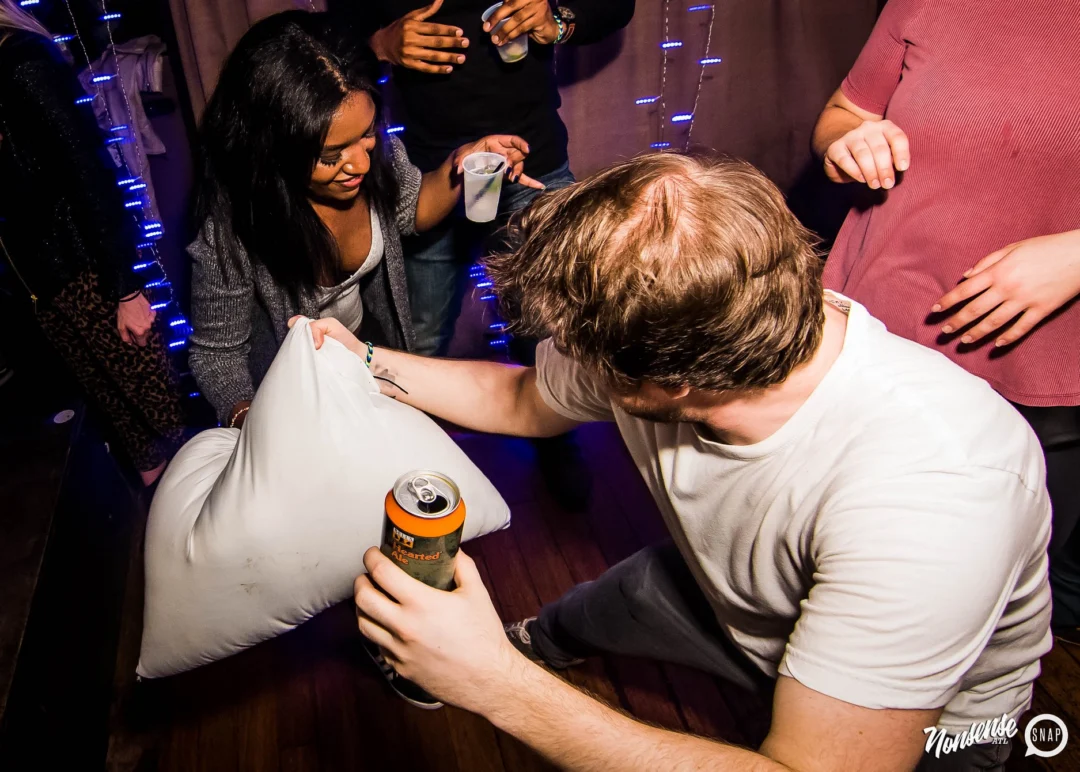 Nonsense: Slumber Party - January 18, 2019 at The Basement, East Atlanta. Nonsense will give you a new experience and reason to leave the couch on the 3rd Friday of every month! Kimber is the DJ. Photos by OhSnap.