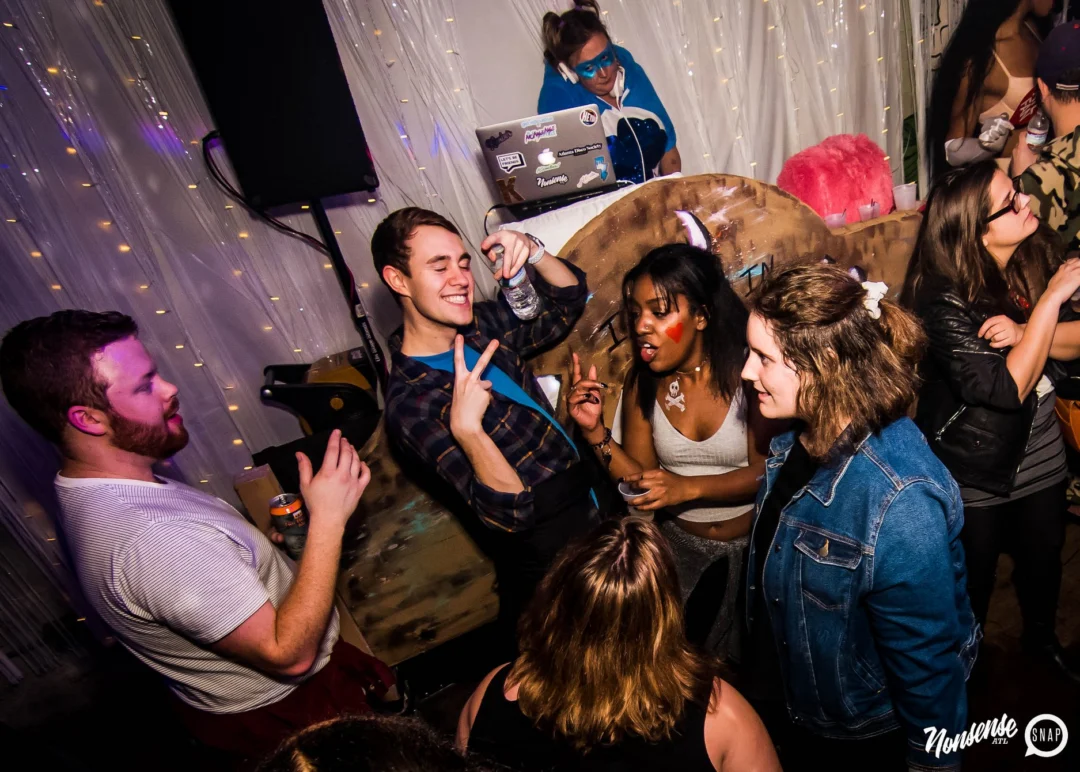 Nonsense: Slumber Party - January 18, 2019 at The Basement, East Atlanta. Nonsense will give you a new experience and reason to leave the couch on the 3rd Friday of every month! Kimber is the DJ. Photos by OhSnap.