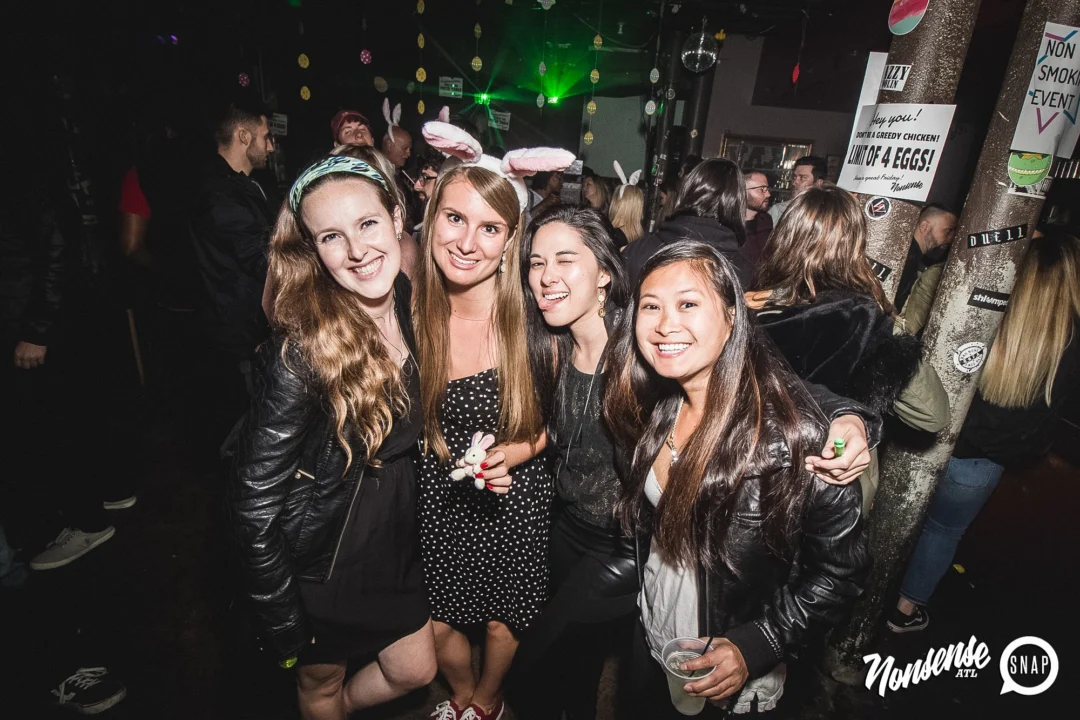 Nonsense Easter Egg Hunt! April 2019! The Basement - East Atlanta. Kimber was the DJ. Photo by Oh Snap.