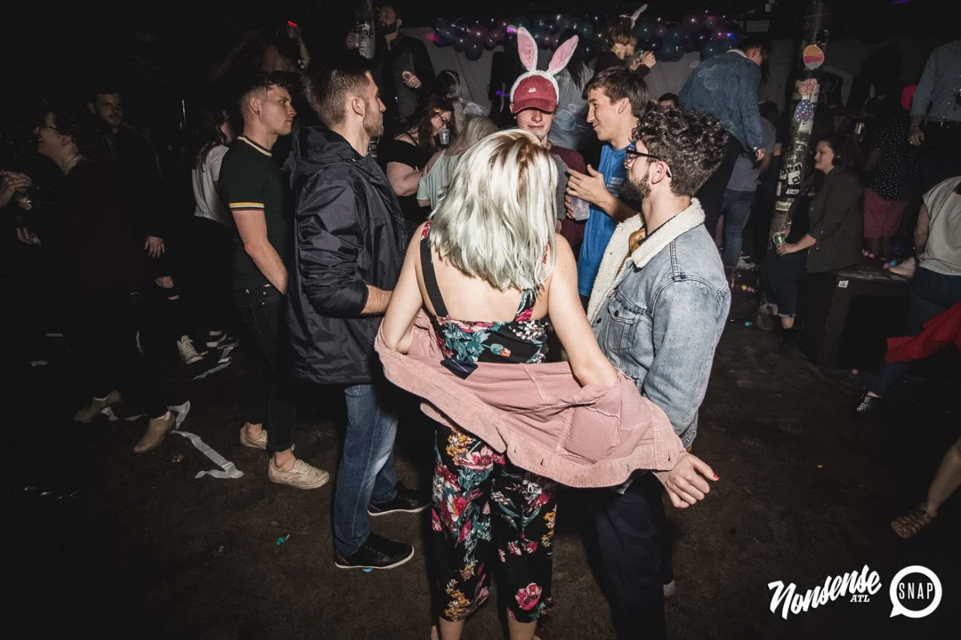 Nonsense Easter Egg Hunt! April 2019! The Basement - East Atlanta. Kimber was the DJ. Photo by Oh Snap.