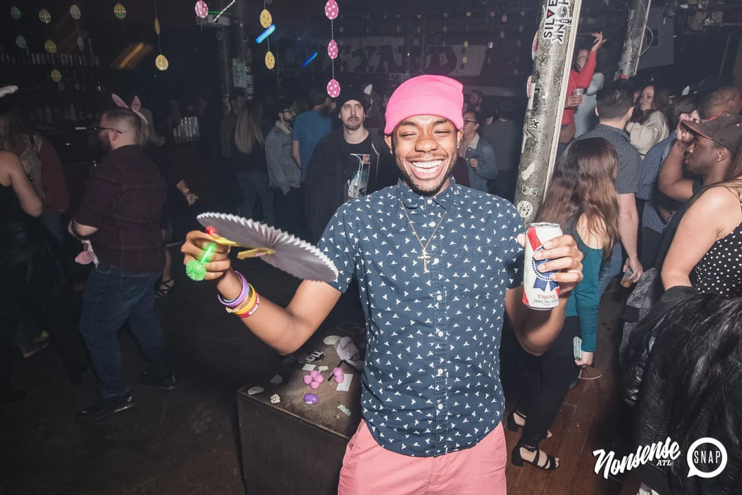 Nonsense Easter Egg Hunt! April 2019! The Basement - East Atlanta. Kimber was the DJ. Photo by Oh Snap.