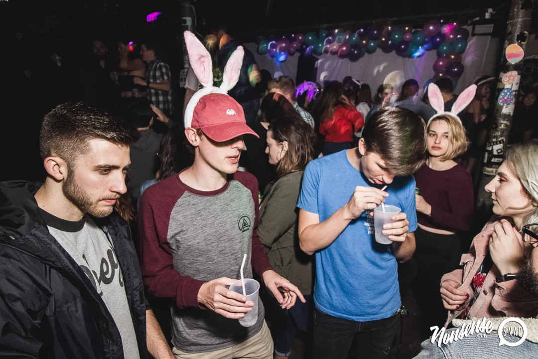 Nonsense Easter Egg Hunt! April 2019! The Basement - East Atlanta. Kimber was the DJ. Photo by Oh Snap.